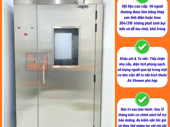 Air Shower Phòng Sạch: Tiêu Chuẩn Thiết Yếu Cho Ngành Dược Phẩm, Mỹ Phẩm Và Điện Tử