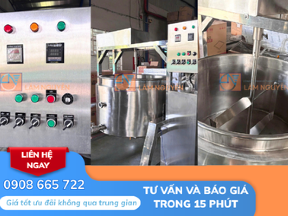Nồi nấu cánh khuấy công nghiệp 500L – Giải pháp chế biến thực phẩm hiệu quả, tiết kiệm thời gian